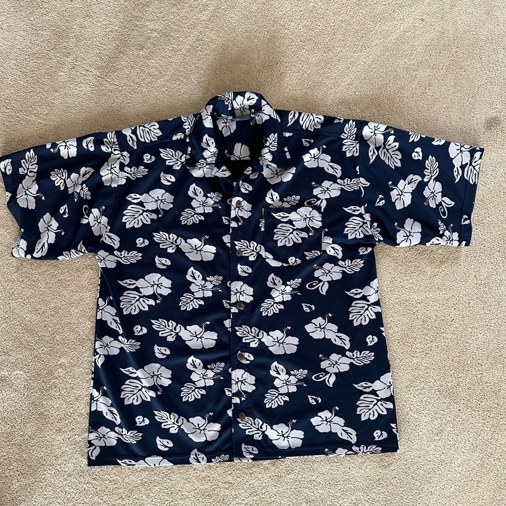Ripzone Navy Floral Men's Button Down Shirt